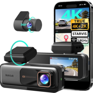 BOTSLAB - Cámara 4K frontal y trasera, ultra ancha de 170° para automóvil