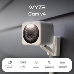 WYZE Cam v4 (último modelo), cámara de seguridad AI de 2.5 K